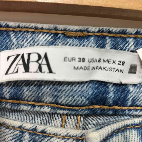 ザラ ZARA ジップフライ ストレートデニムパンツ レディース EUR:38